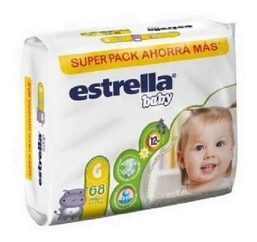 Pañal Estrella Baby Superpack Ahorro Grande X 68 Unidades