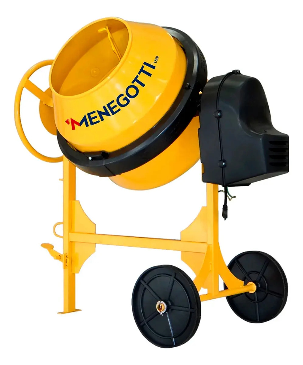 Betoneira Monofásica 1/2cv Menegotti-4001169KIT Cor Amarelo