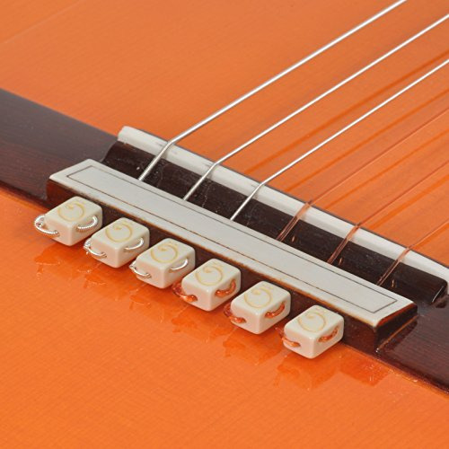 Puente Tenor String-tie Para Guitarra Espaola, Color Blanco