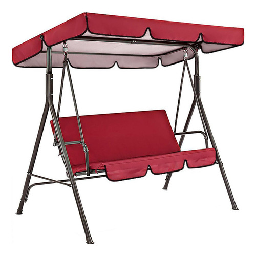 Juego De Cubierta De Dosel Para Columpio De Patio Funda Rojo