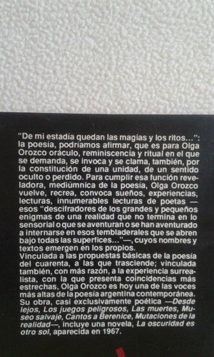 Poesia-antologia-olga Orozco-biblioteca Basica Argentina- (Usado)