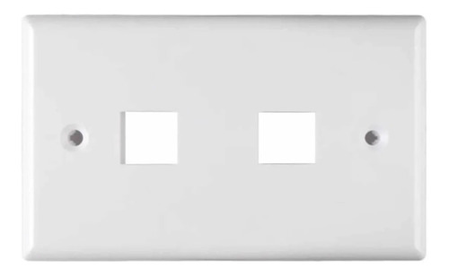 Set De Faceplate 2 Toma Blanco Wireplus 2 Unidades