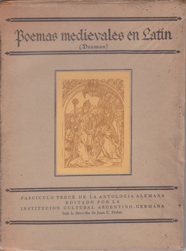 Poemas Medievales En Latin (fasciculo 13 Antología Alemana )