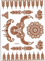 Comprar Tatuaje Temporal Efecto Henna Marrón Granate