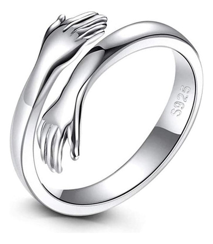 Anillos De Plata De Ley 925 Maciza Para Mujer, Anillo Ajusta