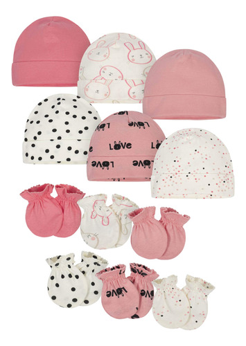 Onesies Brand Juego De Gorras Y Manoplas De 12 Piezas Para N