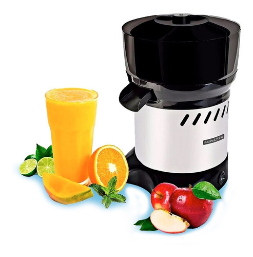 Extrator De Suco 300w Preto E Inox Agratto Bivolt