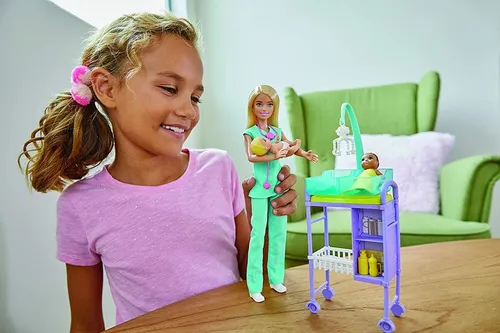 Jogo de jogo barbie profissão médico das crianças 3 gkh23, mattel