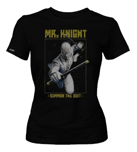 Camiseta Mr Knight Poster Serie Dama Mujer Dbo