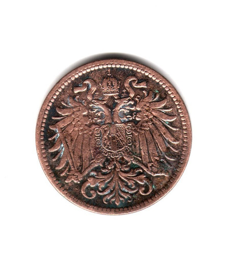 Austria Moneda 2 Heller Año 1908 Km#2801