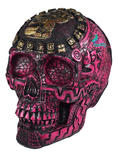 Cráneo Calendario Maya , Azteca Grande Calavera Figura 