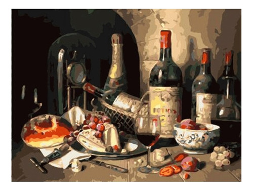 Kit De Pintura Messy Wine Glass, Pintura Al Óleo Digital