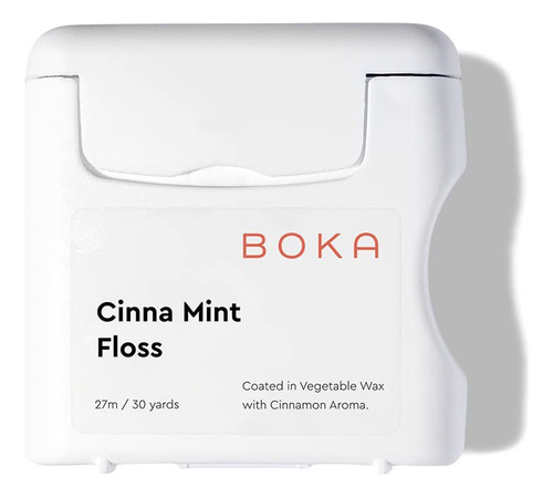 Boka Cinna Mint Woven Dental Floss, Hecho De Cera De Vegetal