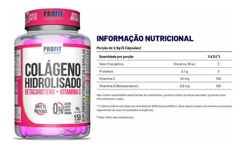 Imagen 2 de 2 de Colágeno Hidrolizado Profit - 120 Caps