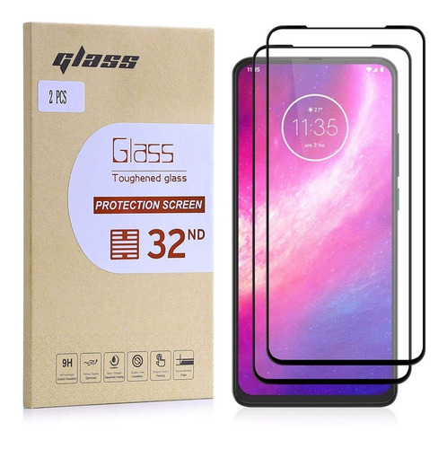 Glass Fullcover Templado Compatible Con Moto One Hyper