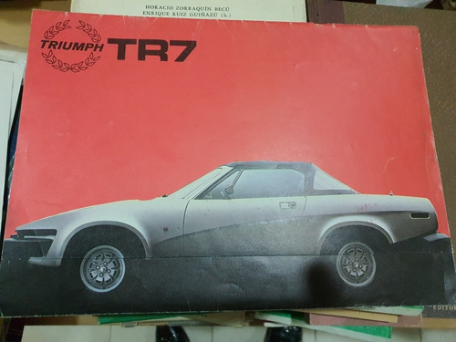 Antiguo Catalogo Desplegable Triumph Tr7 Original