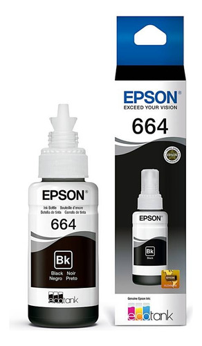 Botella De Tinta Epson 664 Negro Para L110 L210 L355 Nnet