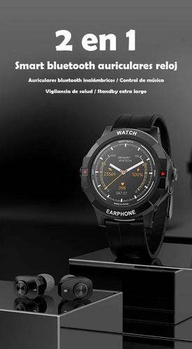 Reloj Inteligente Con Audífonos Bluetooth 2 En 1 N15