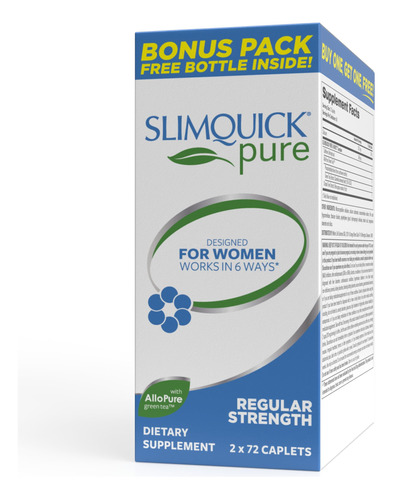 Slimquick Puro Regular Fuerza, Perder 3 x El Peso, 2 x 72 °c