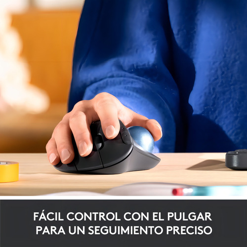 Mouse Inalámbrico Logitech Ergo M575 Negro Trackball