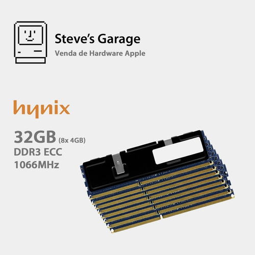 Imagem 1 de 2 de Memória Ram Mac Pro 2009 2010 2012 - 32gb Ddr3 Hynix 8x 4gb