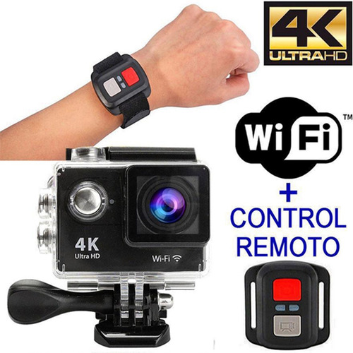Cámara Video Acción 4k Wifi, 16mpx, 30 Mts + Control Remoto