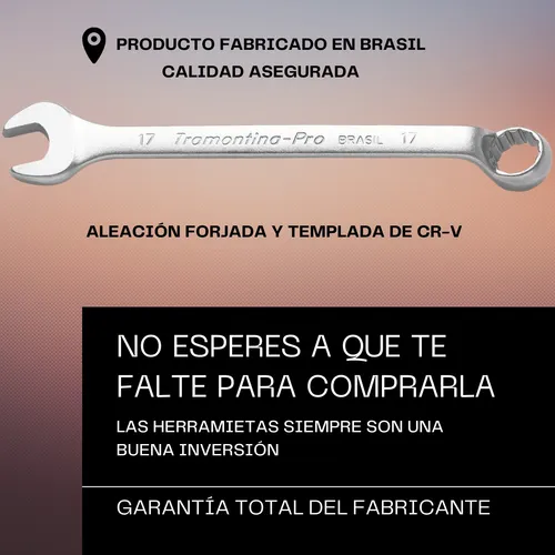 Set Llaves Ajuste Combinadas Tramontina Pro 3/8 A 1 1/4 16pz