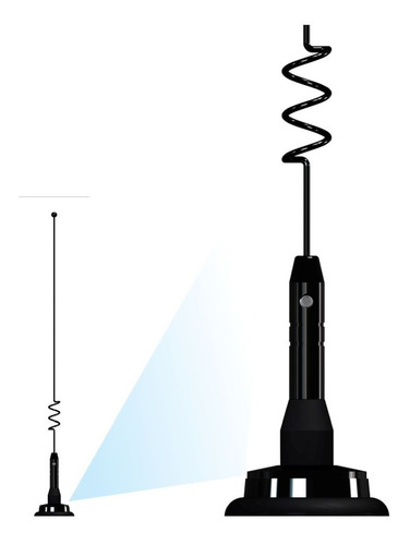 Antena Móvel Uhf 5/8 Mhz Ap3900 + Suporte Magnetico 2085 + Conector Sma Macho