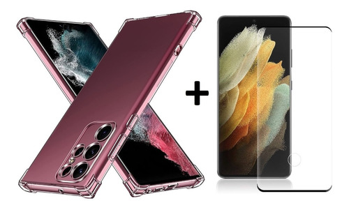 Carcasa Transparente Para Samsung S22 Ultra + Lamina Complet