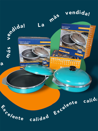 Paellera Doña Tina C/antiadherente Cod. 4001 Excelente Aqua