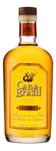 Cachaça Cana Brazil Premium Barril Bálsamo Teor 40% 740ml