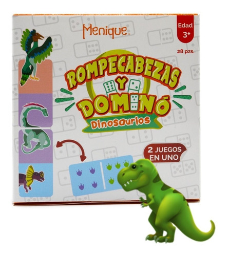 Rompecabezas Y Dominó De Dinosaurios. Menique