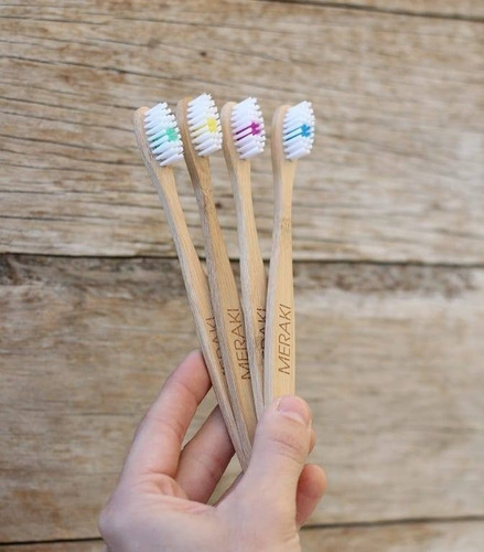 Imagen 4 de 9 de Cepillo De Dientes Bambú Biodegradable Eco Friendly Meraki