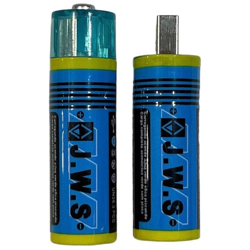 4 Pilhas Aa Recarregável Usb 1.5v 1.500mah Jws Pequena