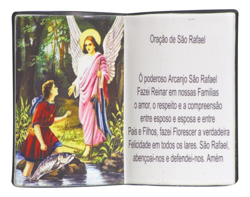 Enfeite Decorativo Resina Livro Arcanjo Rafael