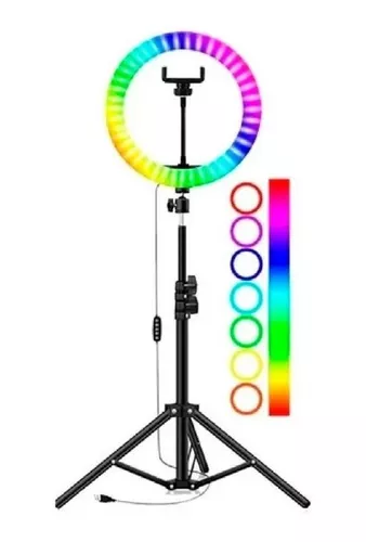 Aro de luz RGB para fotografía 26CM-33CM-45CM - Ecoled Colombia