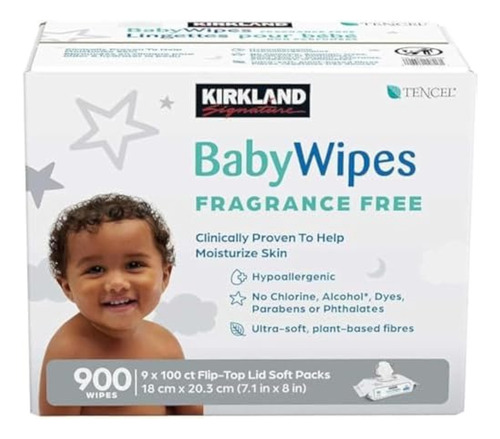 Toallitas Para Bebe, Kirkland Signature Caja C/900 Piezas