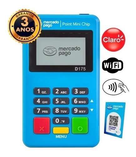 Imagem 1 de 4 de 2 Maquininhas De Cartão Point Mini Chip Do Mercado Pago 