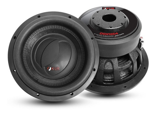 Subwoofer Okur 10 Pulgadas Osw10d4 Doble Bobina 2500w Max Color Negro