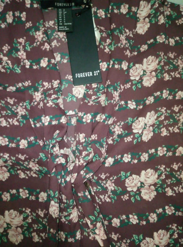 Blusa Importada, Forever 21, Diseño Estampado, Tallas S Y M