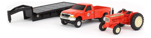 Ertl 1/64 Allis Chalmers D19 Con Ford F-350 Y Remolque De Qu