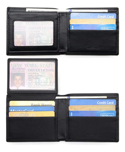Andoilt Cartera Para Hombre De Cuero Genuino Con Bloqueo Y 2