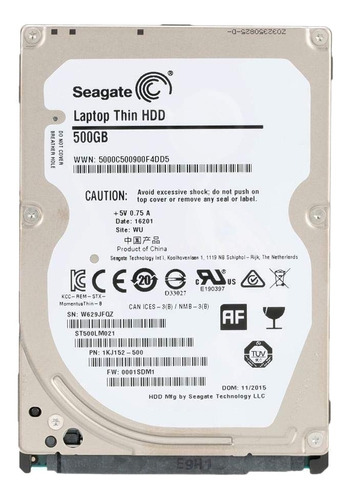 Disco duro interno Seagate Momentus Thin ST500LM021 500GB