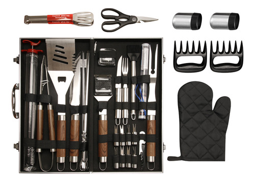 Kit Accesorios Y Utensilios Para Bbq Carne Asada 38 Piezas