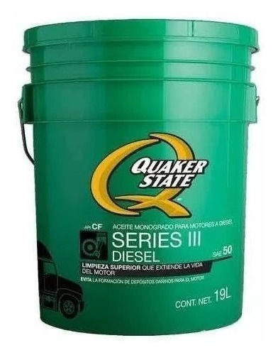 Aceite Diésel Sae 50 Quaker State Cubeta 19l