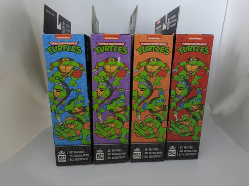 Imagen 2 de 6 de Bst Axn Tmnt Tortugas Ninja Serie Completa (4 Figuras)