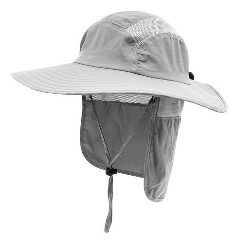 Gorra Protección Solar Spf 50 Hombre Ala Ancha Solapa Cuello