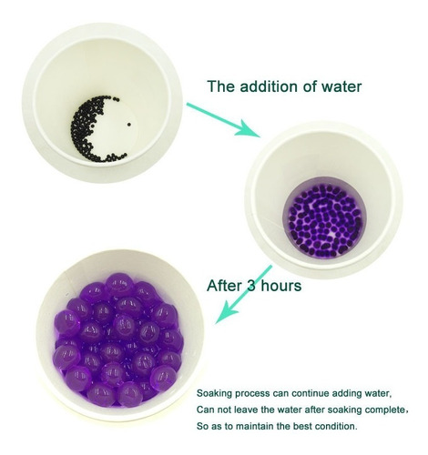 900 Perlas De Gel Biogel Hidrogel Crecen Agua Colores
