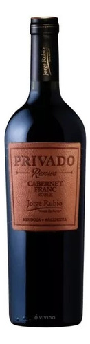 Vino Tinto Jorge Rubio Privado Reserva Cabernet Franc X750ml