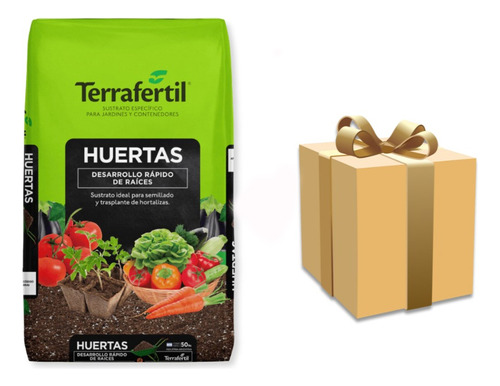 Sustrato Huerta Terrafertil 50l Tierra Indoor + Regalo  